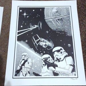 Vintage comic artwork Star wars Clifford Wm Bird Fantasy artwork signed #